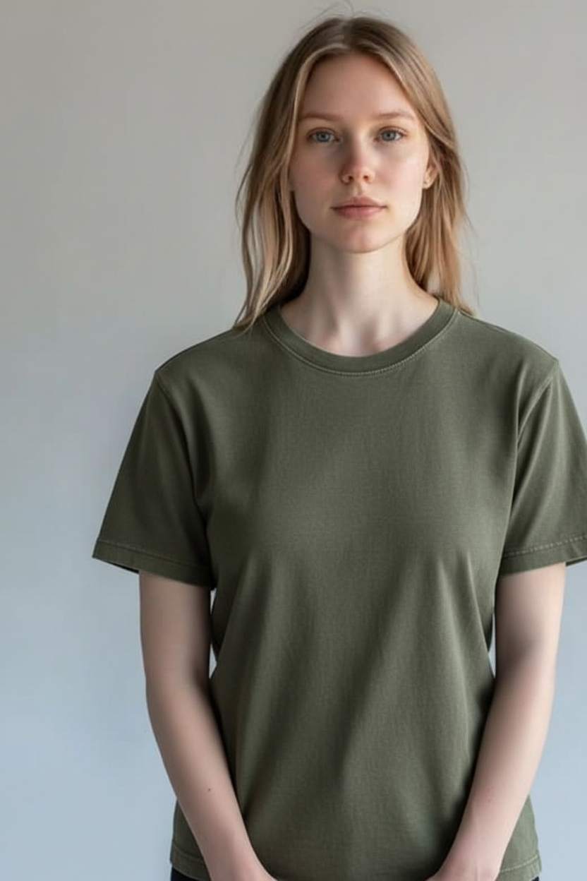 T-shirt com aspecto lavado unisexo