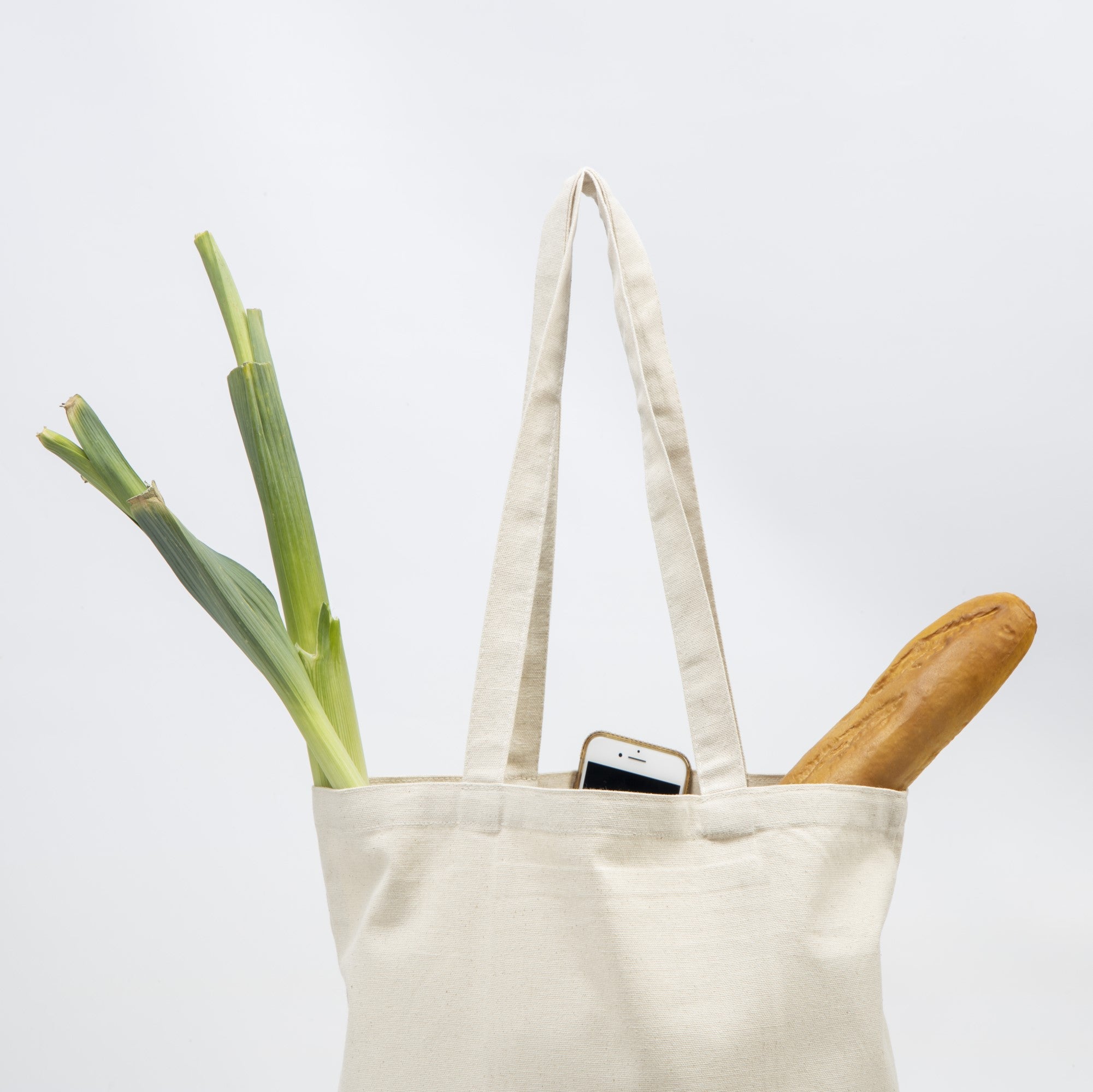 Saco canvas com bolso interior 100% algodão, 310g