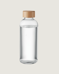Garrafa de vidro com tampa de bambu 650ml