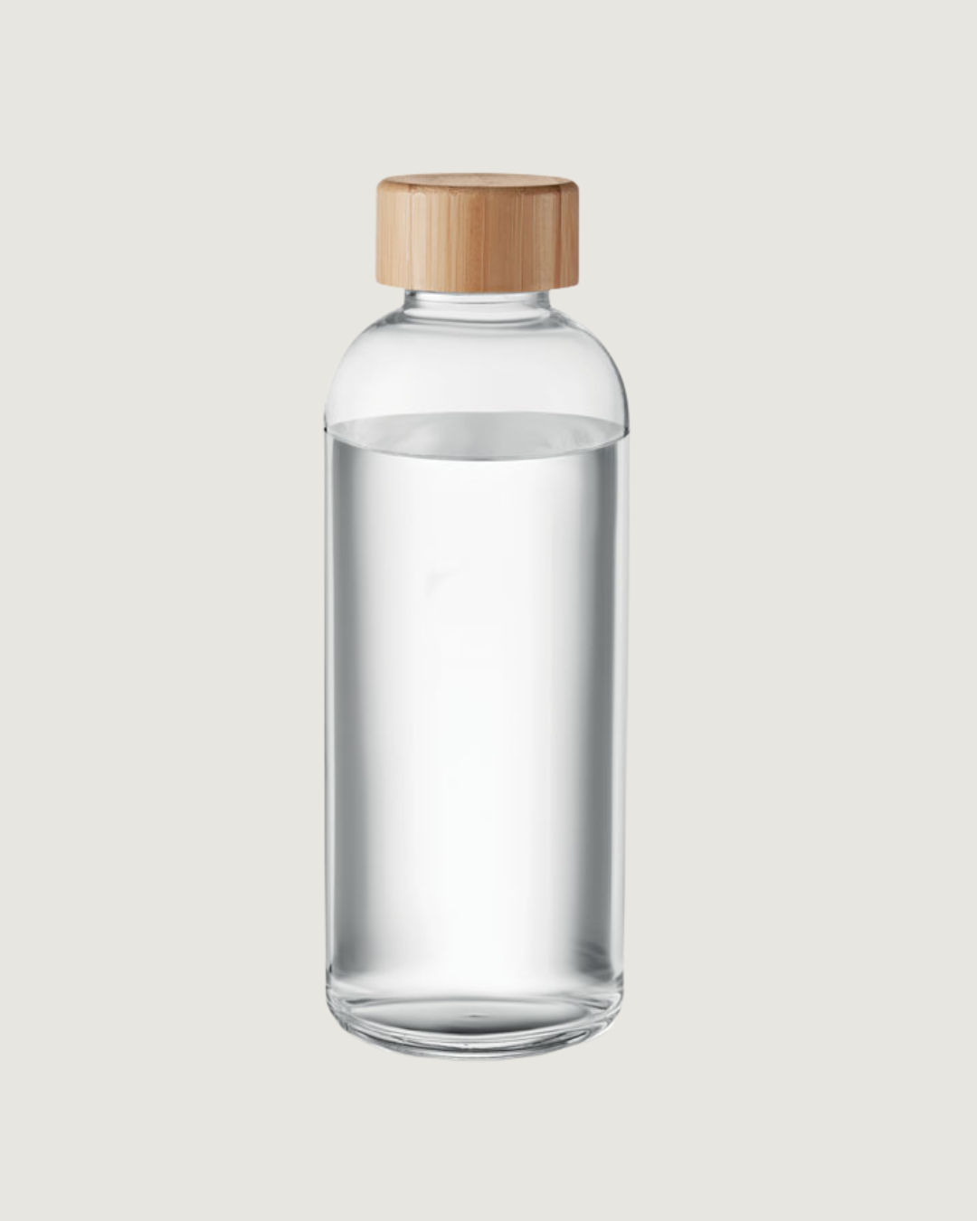 Garrafa de vidro com tampa de bambu 650ml