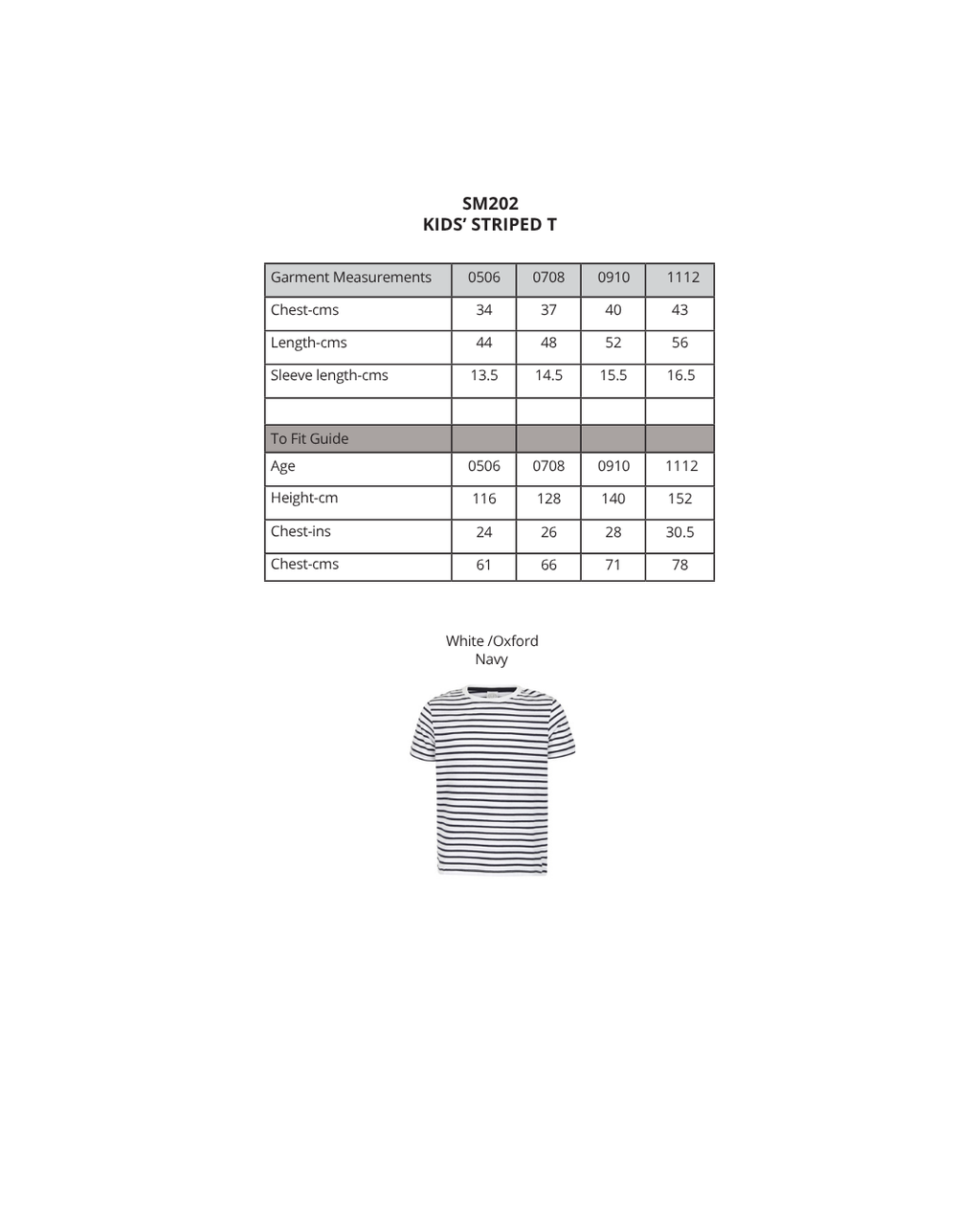 T-shirt de criança às riscas