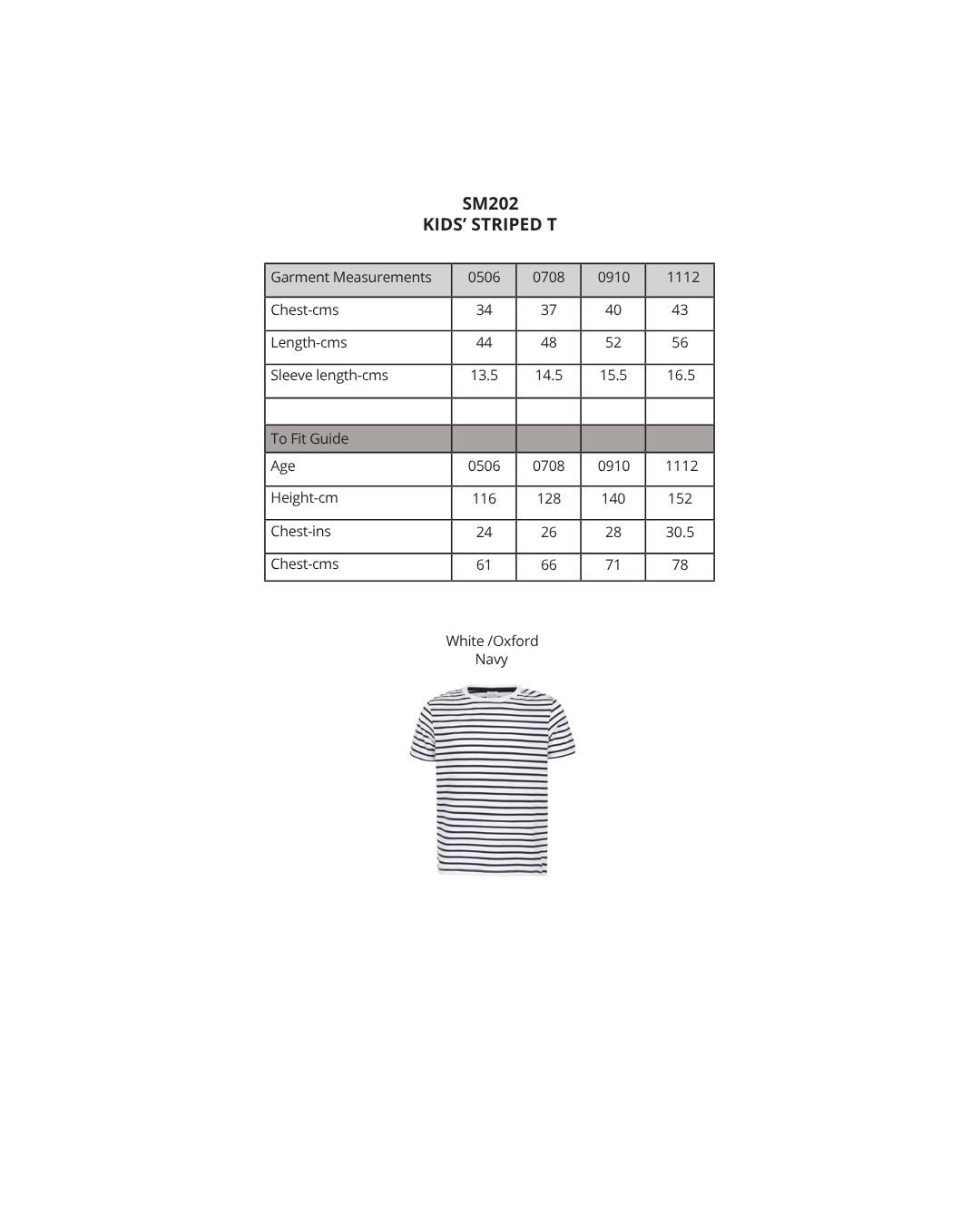 T-shirt de criança às riscas