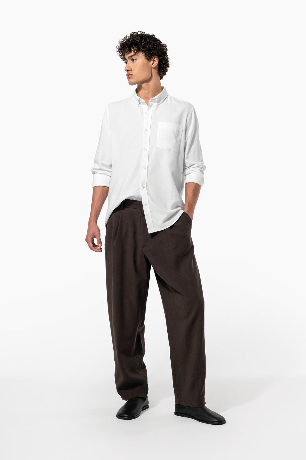 Camisa Oxford de manga comprida