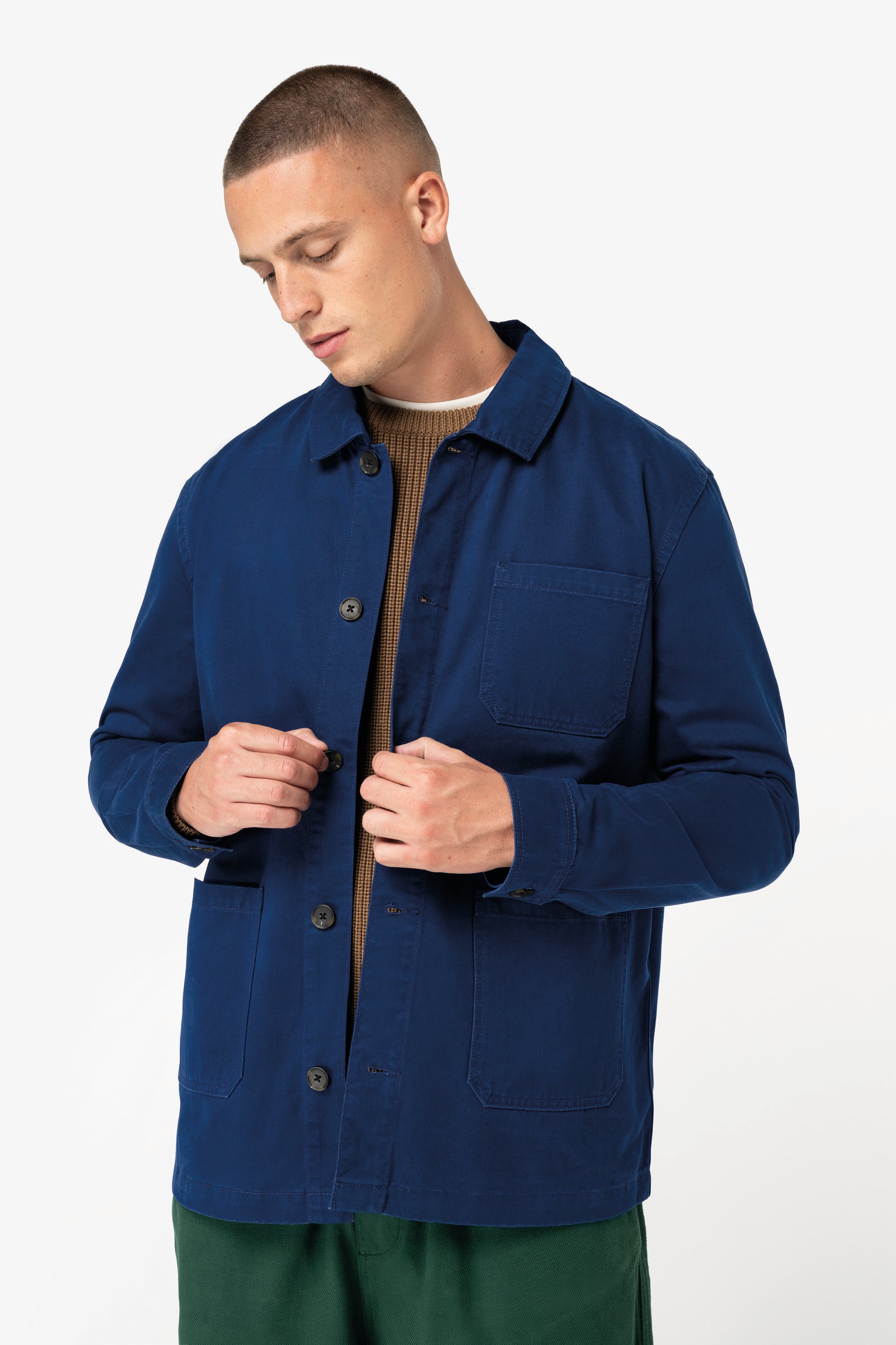Sobrecamisa worker eco-responsàvel com aspecto lavado unissexo