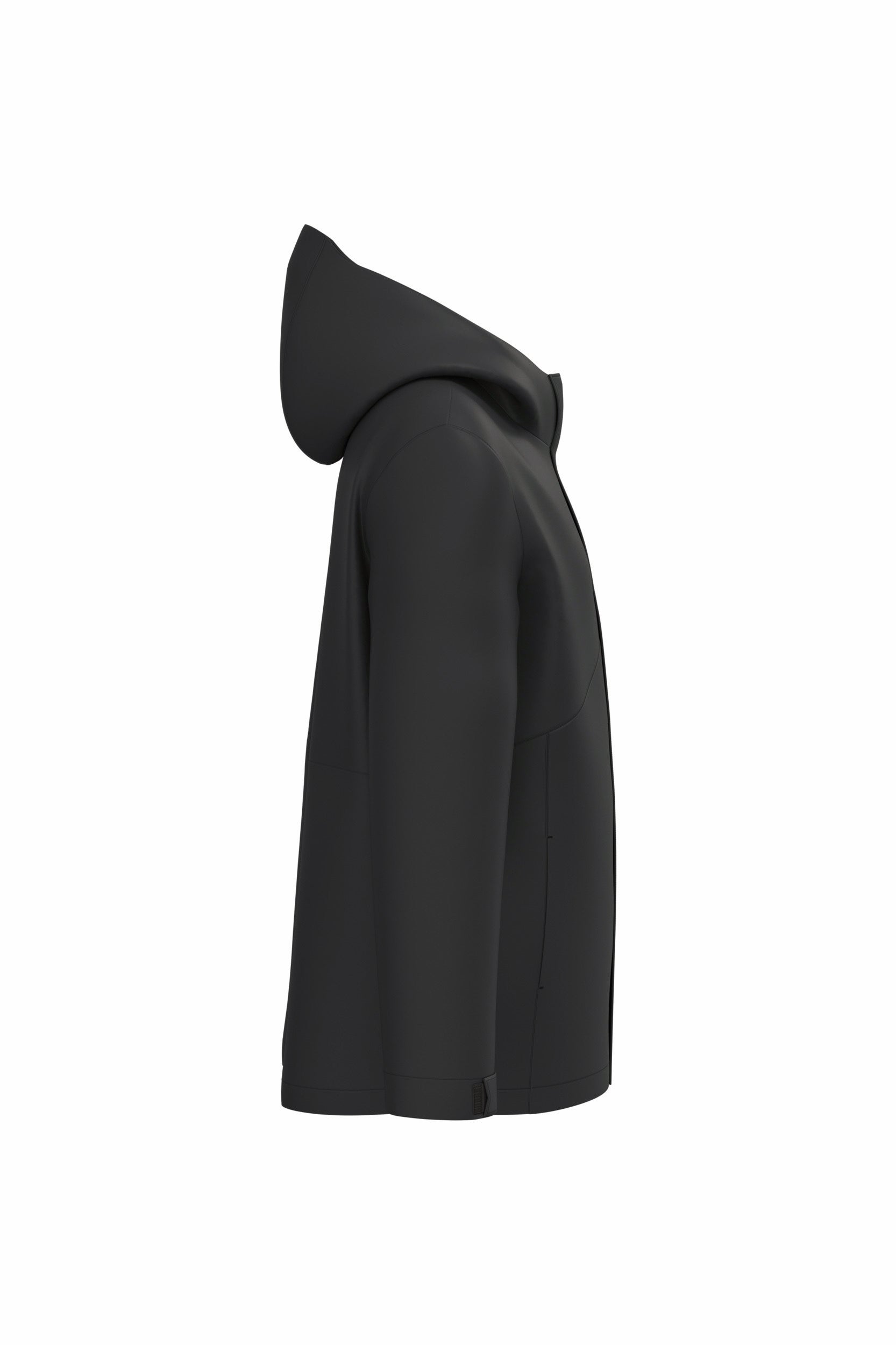 Parka 3 em 1 impermeável com capuz bicolor unissexo