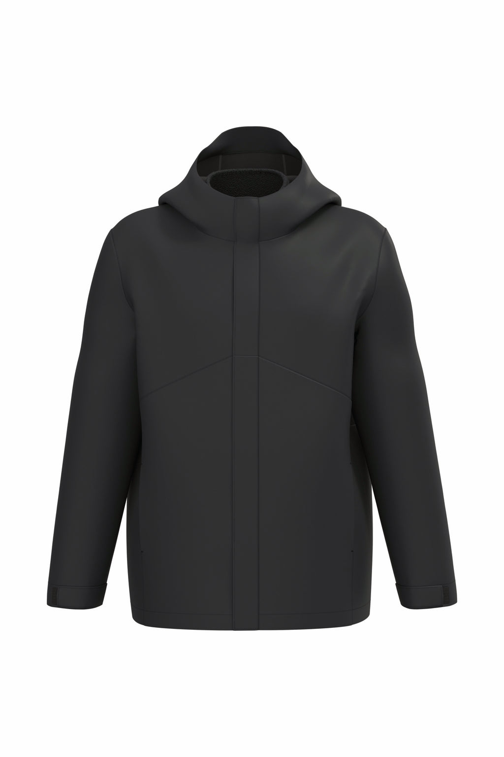 Parka 3 em 1 impermeável com capuz bicolor unissexo