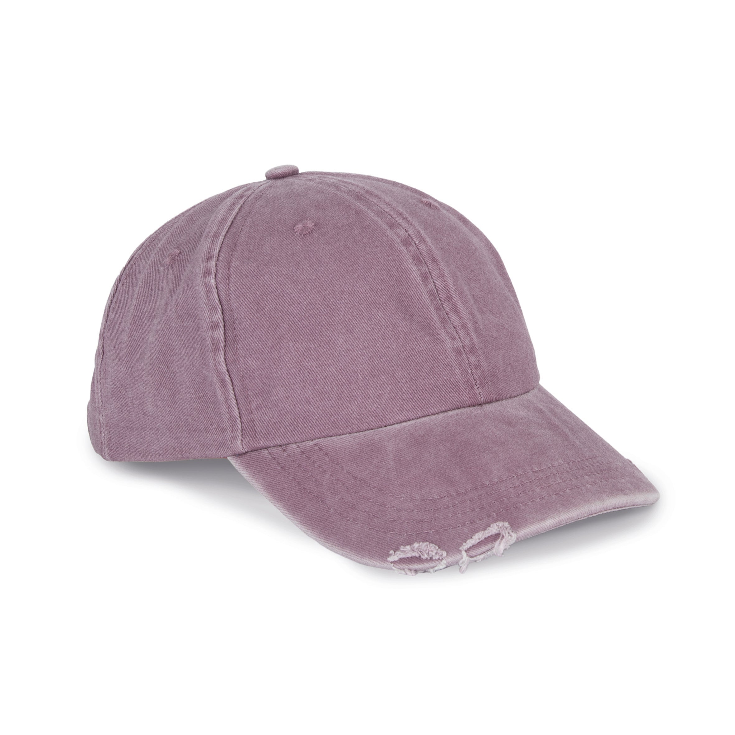 Boné vintage com efeito rasgado - 6 painéis