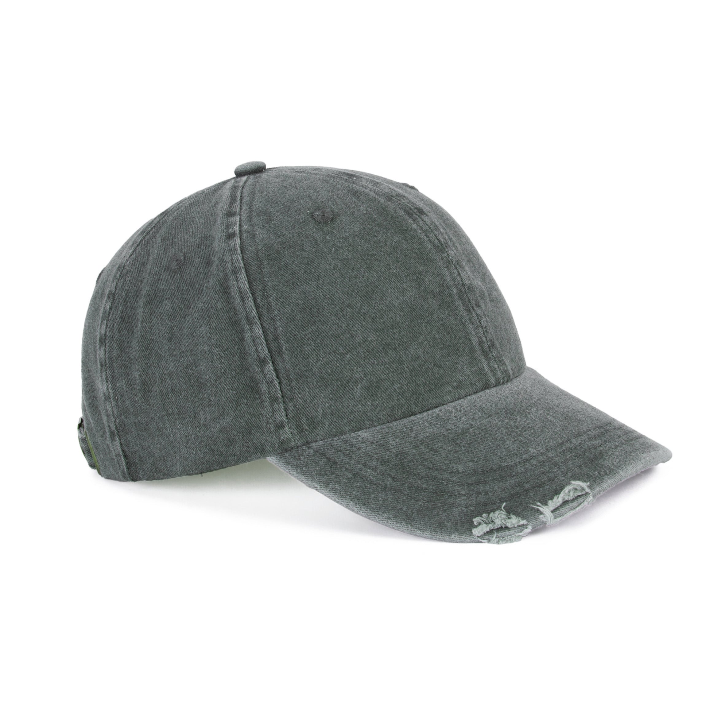 Boné vintage com efeito rasgado - 6 painéis