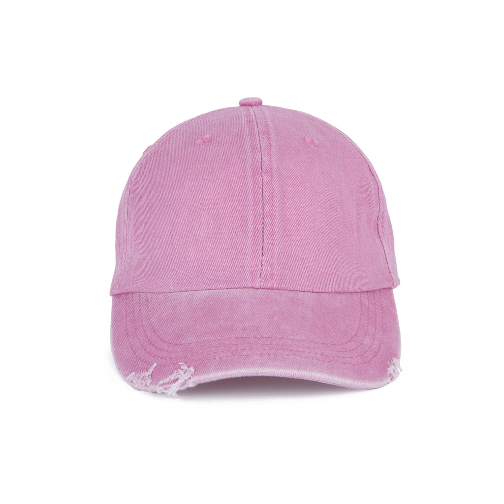 Boné vintage com efeito rasgado - 6 painéis