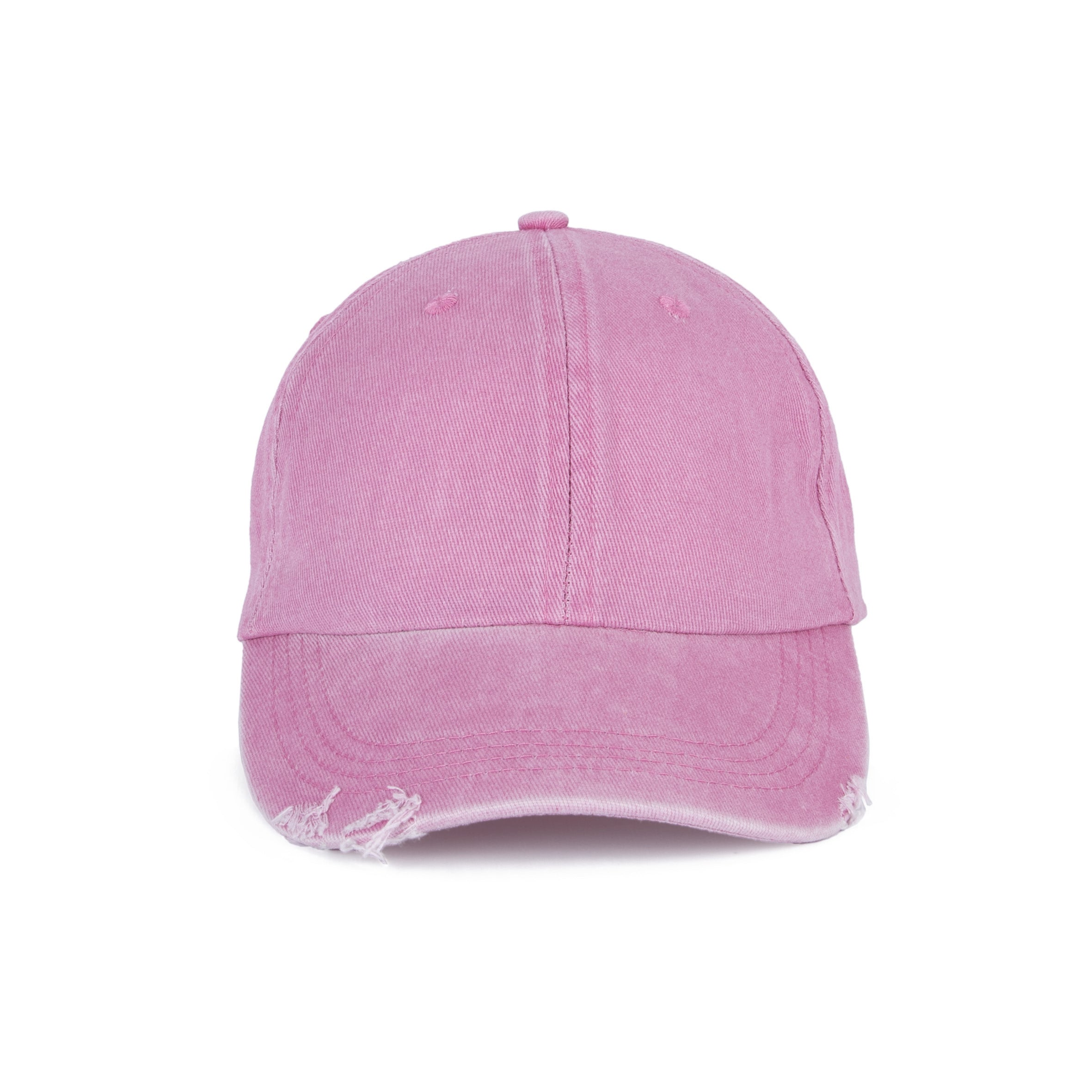 Boné vintage com efeito rasgado - 6 painéis
