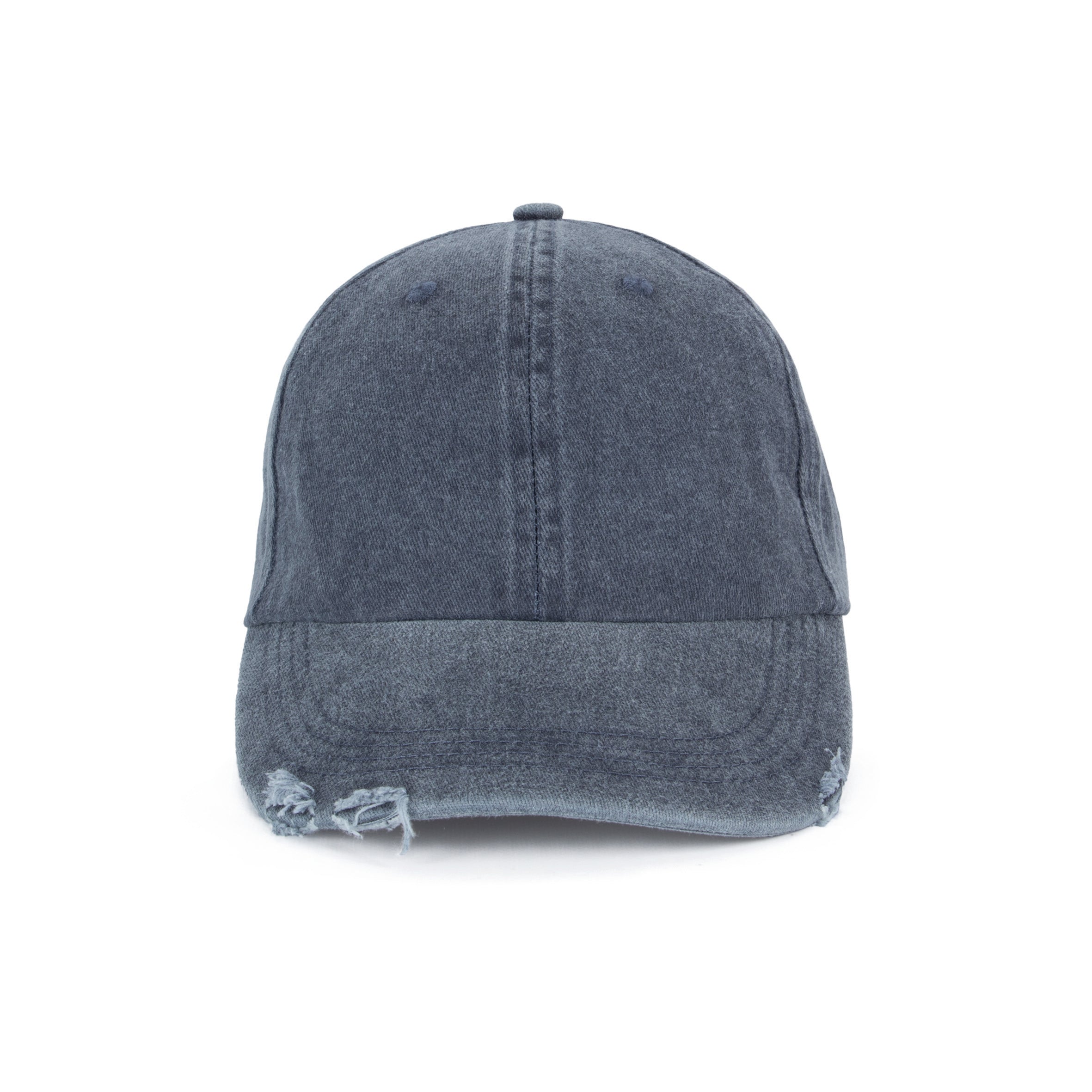 Boné vintage com efeito rasgado - 6 painéis
