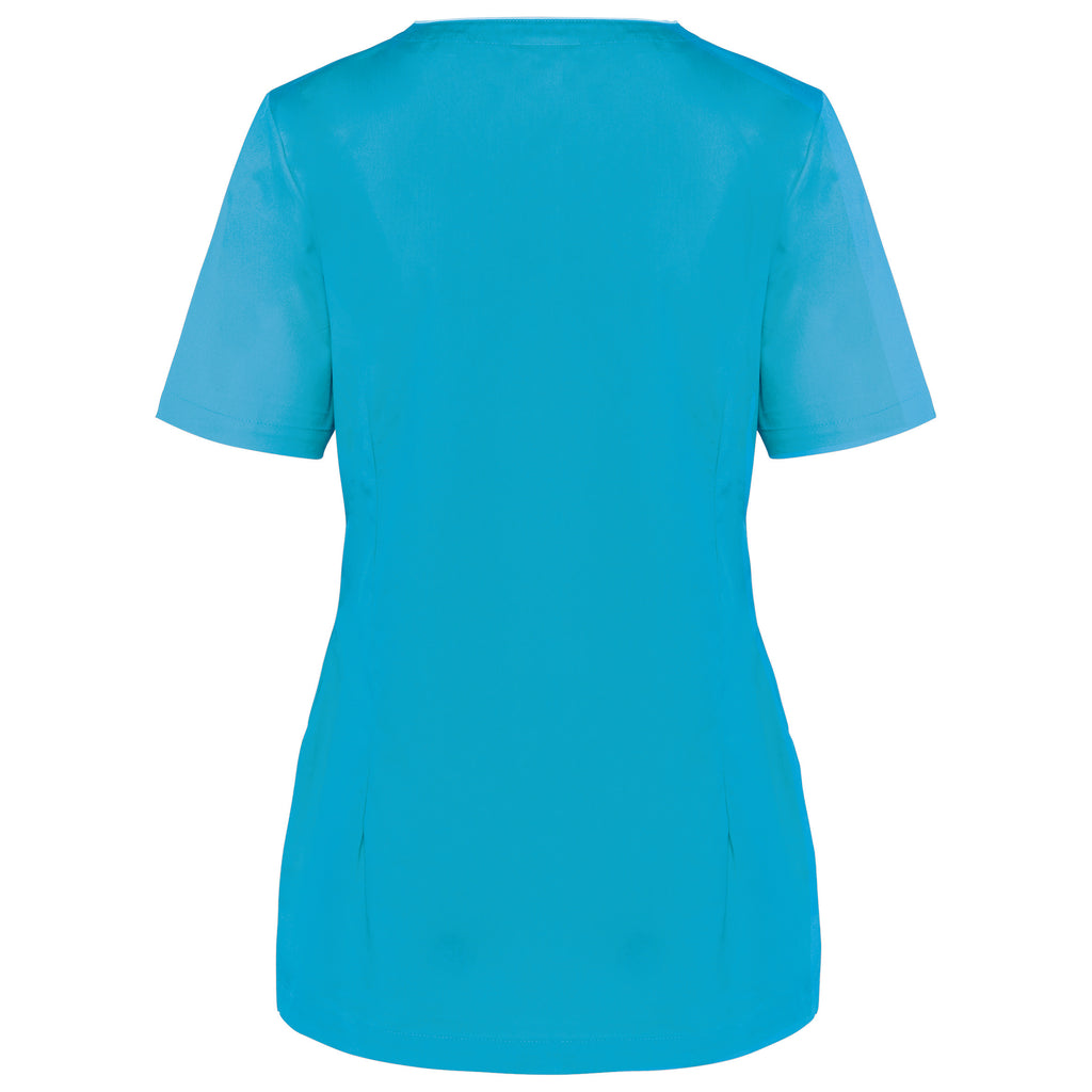 Bata poliéster/algodão com molas de pressão de senhora