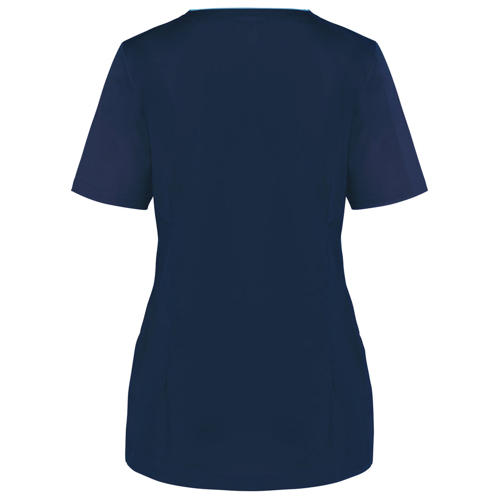 Bata poliéster/algodão com molas de pressão de senhora