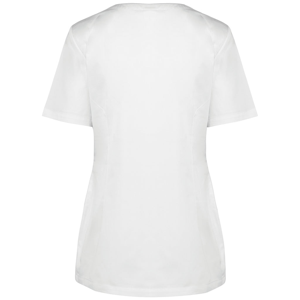 Bata poliéster/algodão com molas de pressão de senhora