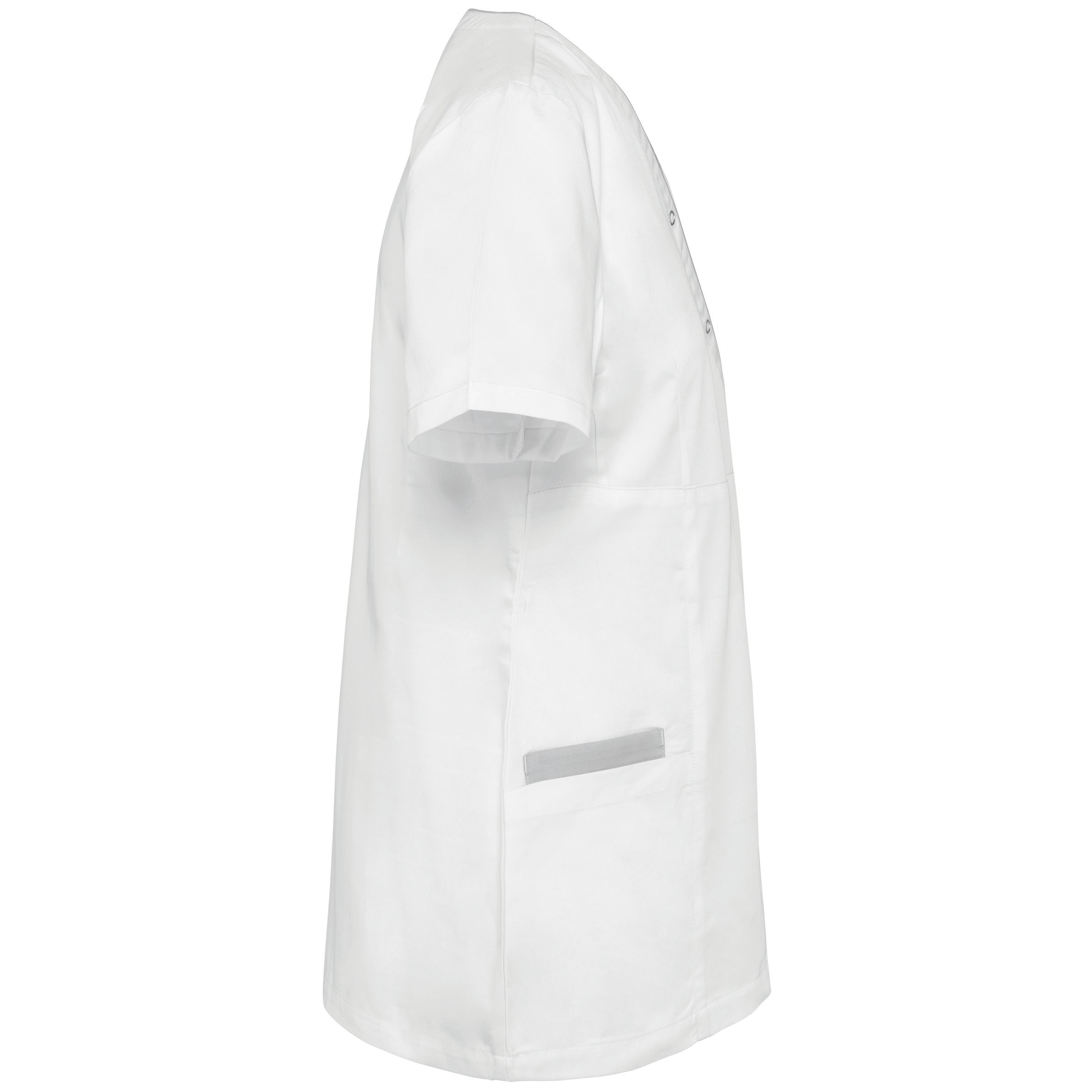 Bata poliéster/algodão com molas de pressão de senhora