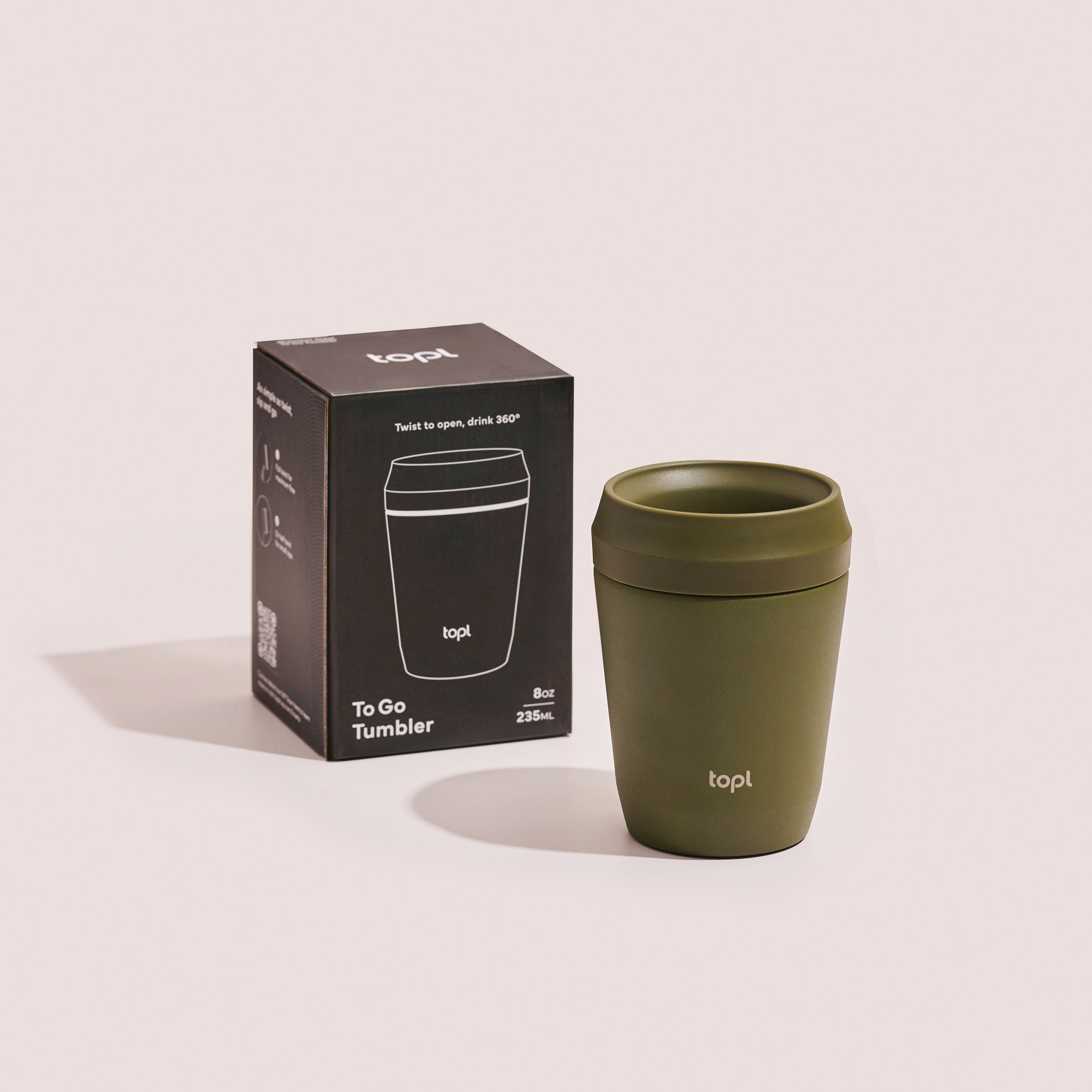 Copo térmico de aço reciclado, 235ml