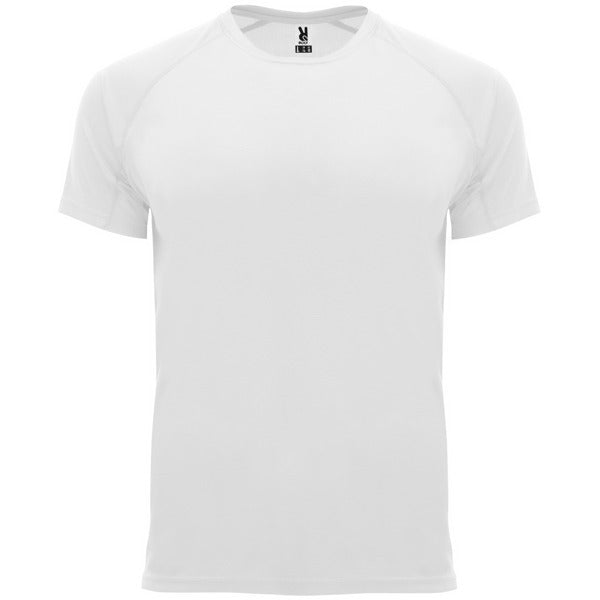T-shirt técnica respirável com manga raglan