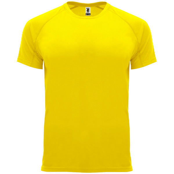 T-shirt técnica respirável com manga raglan