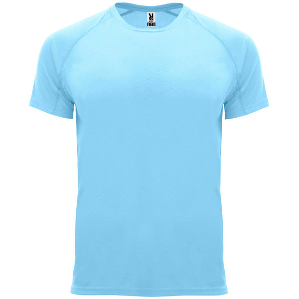 T-shirt técnica respirável com manga raglan