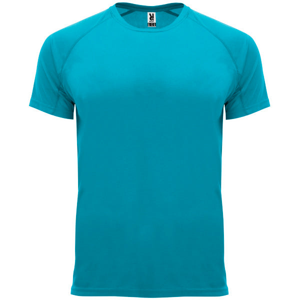 T-shirt técnica respirável com manga raglan
