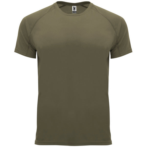 T-shirt técnica respirável com manga raglan