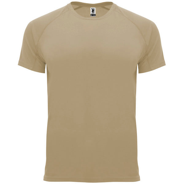 T-shirt técnica respirável com manga raglan