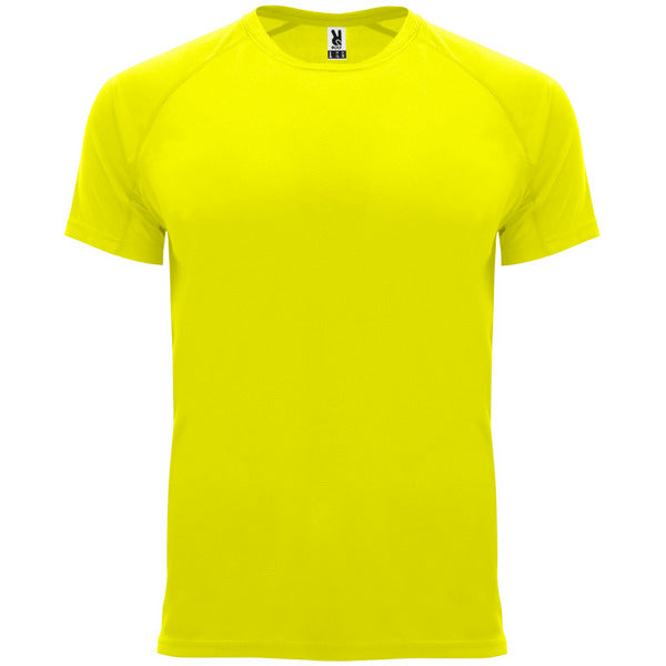 T-shirt técnica respirável com manga raglan