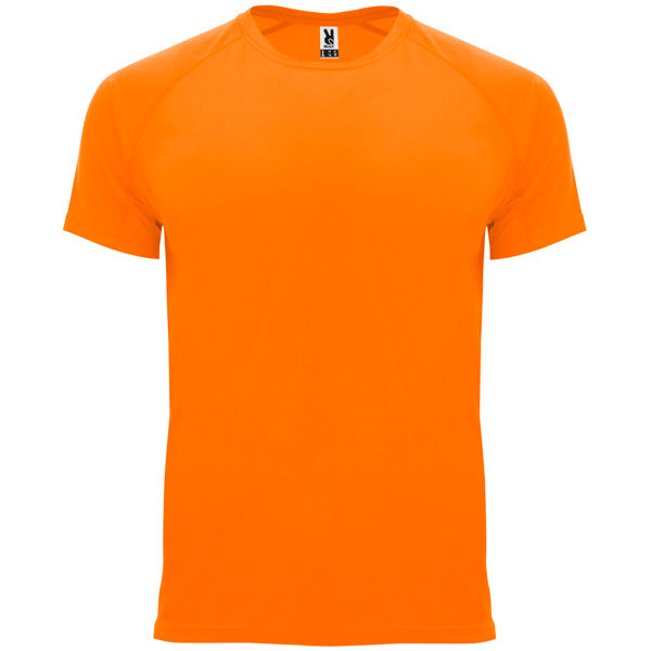 T-shirt técnica respirável com manga raglan