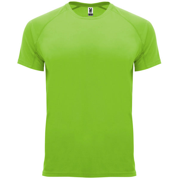 T-shirt técnica respirável com manga raglan