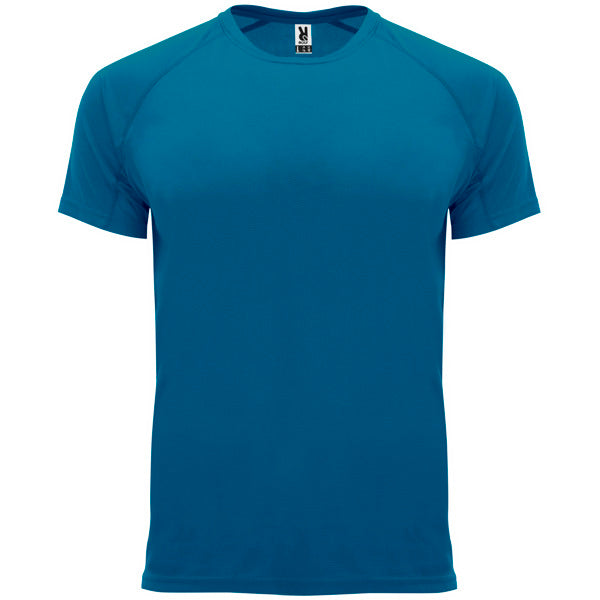 T-shirt técnica respirável com manga raglan