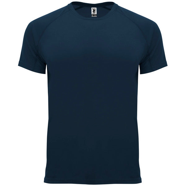 T-shirt técnica respirável com manga raglan
