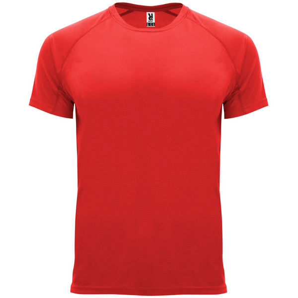 T-shirt técnica respirável com manga raglan