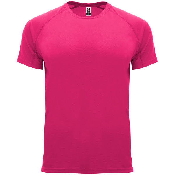 T-shirt técnica respirável com manga raglan