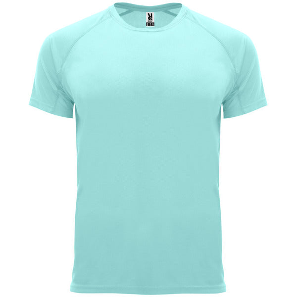 T-shirt técnica respirável com manga raglan